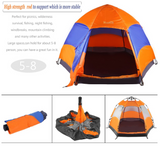 5-8 Person - Six Corners Automatic Tent Sunshade Summer Camping Rainproof Shelter Tent For Family